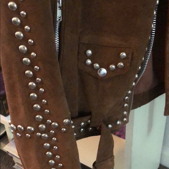 Understated Leather - Brown Suede & Studded Jacket - Picture 3 of 4
